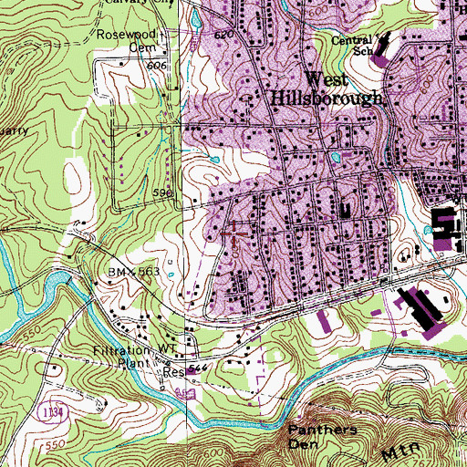 Topographic Map of Kingsboro Estates, NC