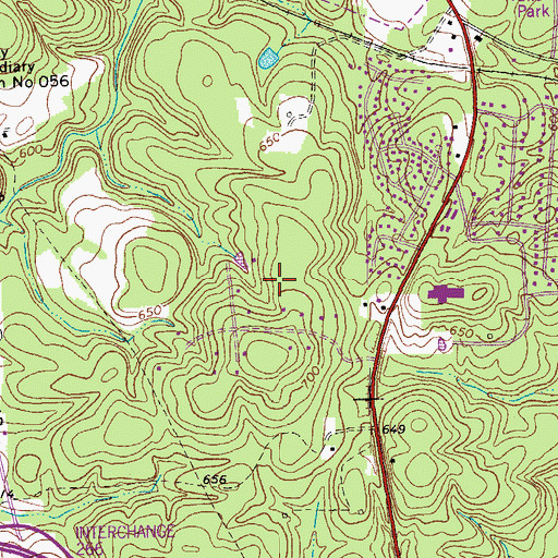 Topographic Map of Wildwood, NC