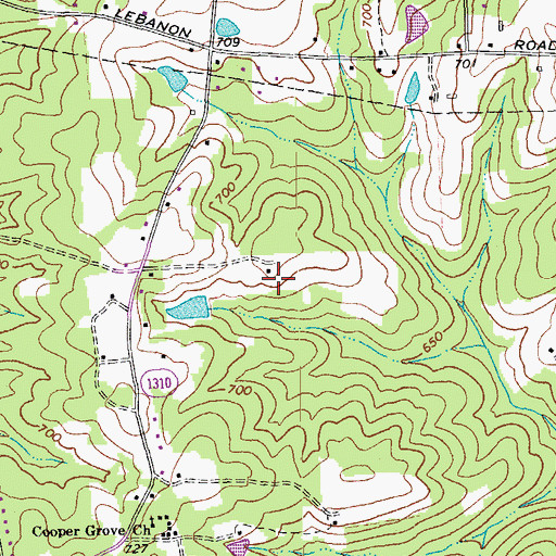 Topographic Map of Perry Hills, NC