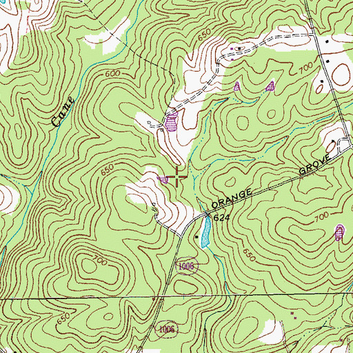Topographic Map of Sugar Ridge, NC