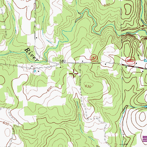 Topographic Map of Charter Meadows, NC