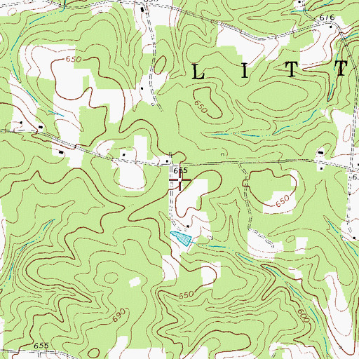 Topographic Map of Springcrest Meadows, NC