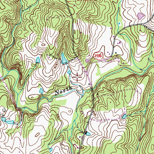 Topographic Map of Fieldstream, NC