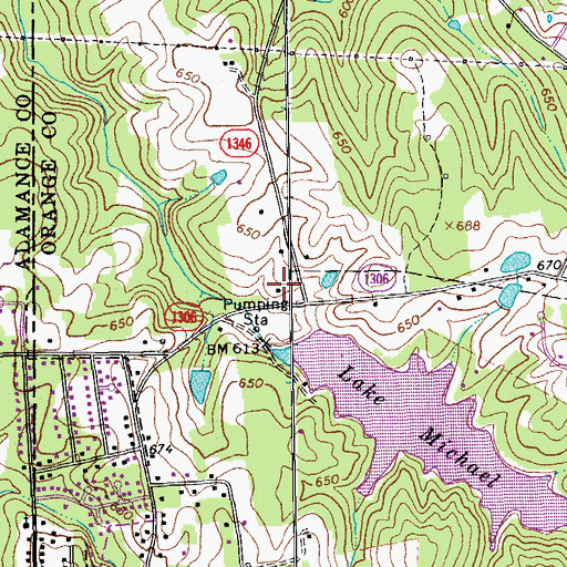 Topographic Map of Lakeview Acres, NC