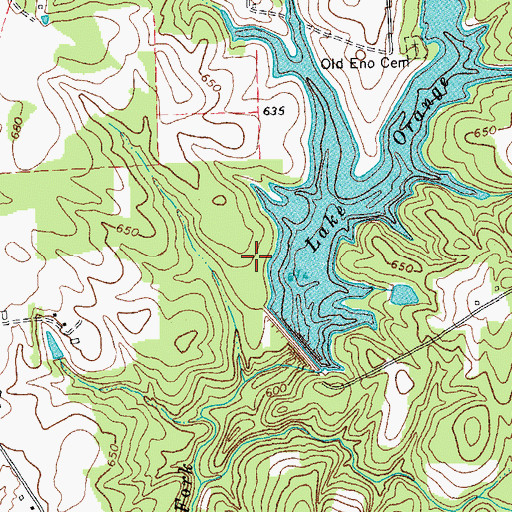 Topographic Map of Walkers Landing, NC