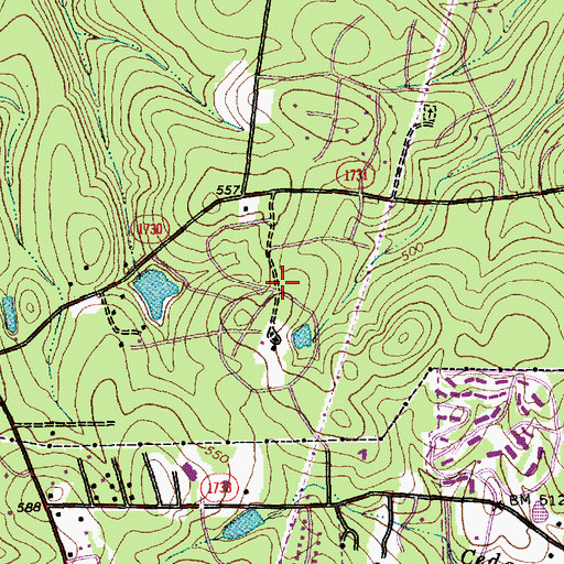 Topographic Map of Sedgefield, NC