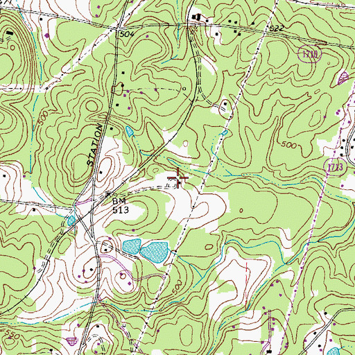 Topographic Map of Windy Hill Farm, NC