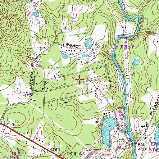 Topographic Map of Brigadoon, NC