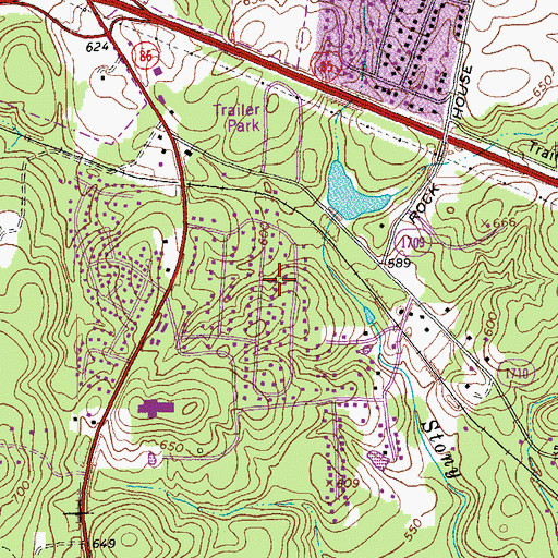 Topographic Map of Jappa Oaks, NC