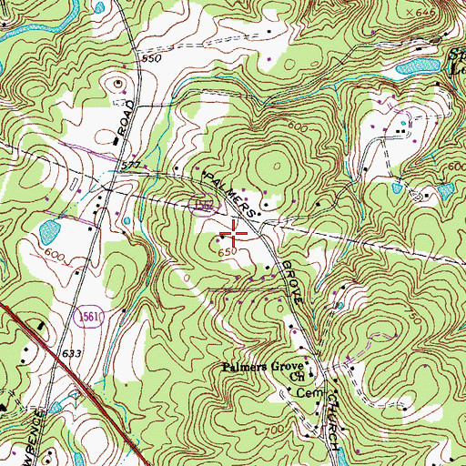 Topographic Map of Oak Ridge, NC