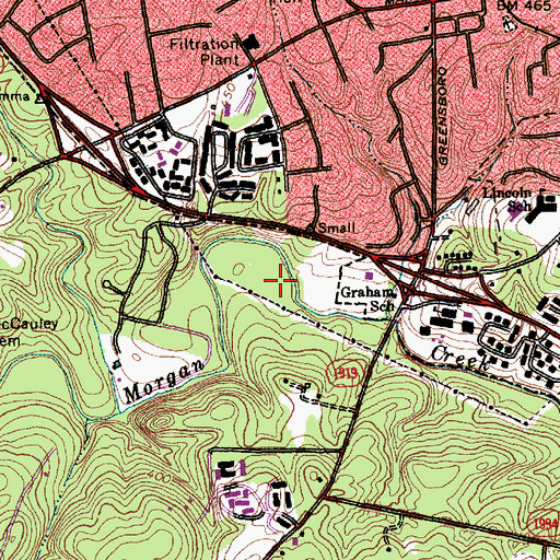Topographic Map of Weatherhill, NC