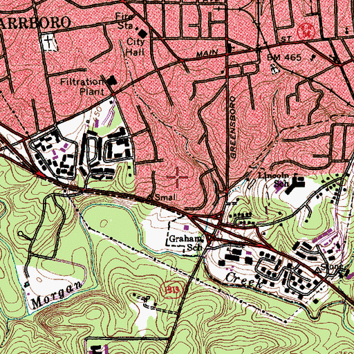 Topographic Map of Wildwood Springs, NC