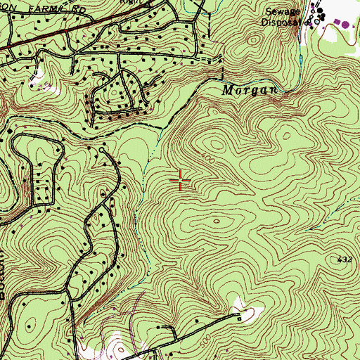 Topographic Map of The Woods at Laurel Hill, NC
