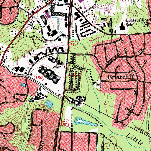 Topographic Map of Ridgefield, NC