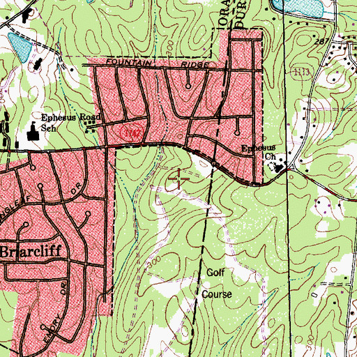 Topographic Map of The Oaks II, NC