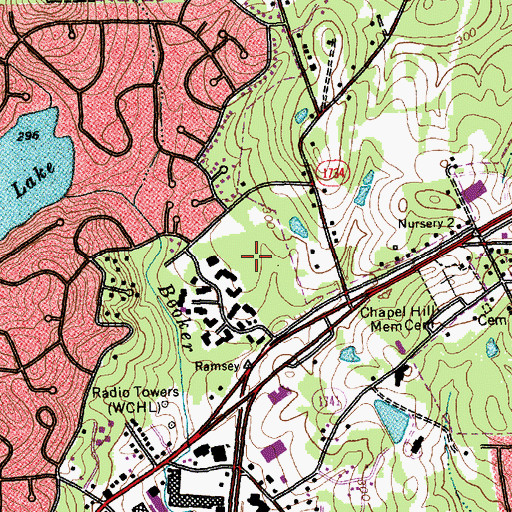 Topographic Map of Summerfield Crossing, NC