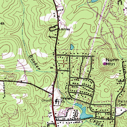 Topographic Map of Quail Run, NC
