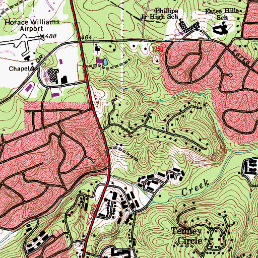 Topographic Map of Mount Bolus, NC
