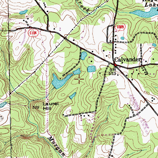 Topographic Map of Laurel Springs, NC