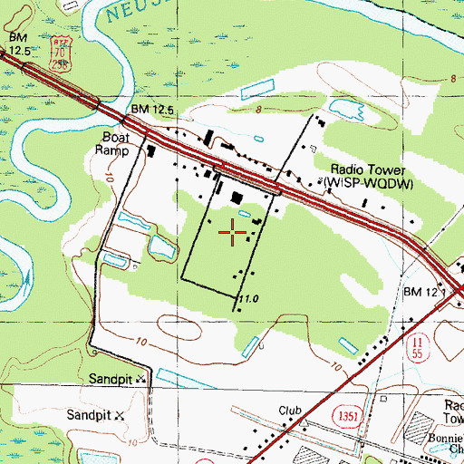 Topographic Map of Tyndall Park, NC