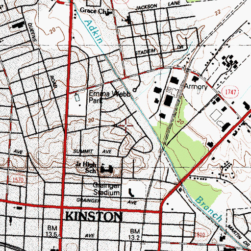 Topographic Map of Eastover, NC