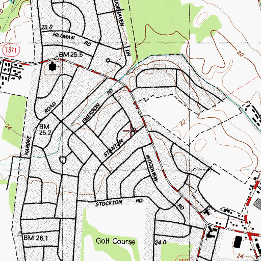 Topographic Map of Lenoir Pines, NC