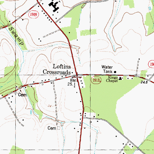 Topographic Map of Southwood Volunteer Fire and Rescue Department, NC