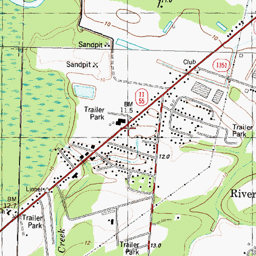 Topographic Map of Mary Beth Park, NC