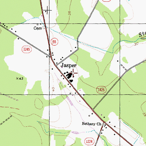 Topographic Map of Jasper Elementary School, NC