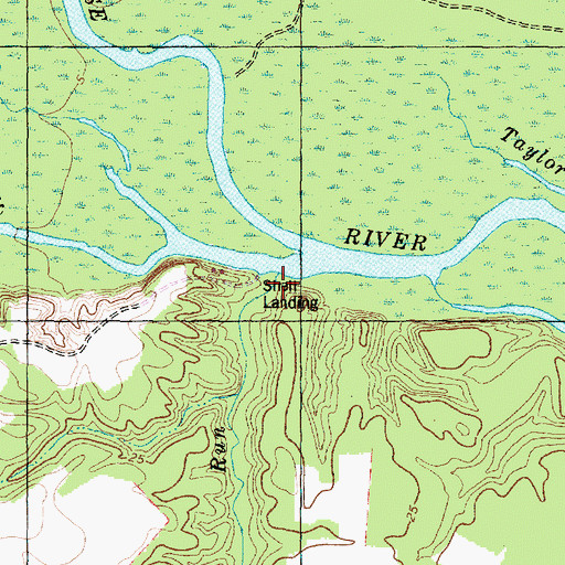 Topographic Map of Shell Landing, NC