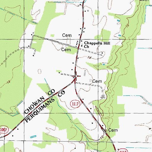 Topographic Map of Dwight (historical), NC