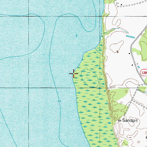 Topographic Map of Copper Neck, NC