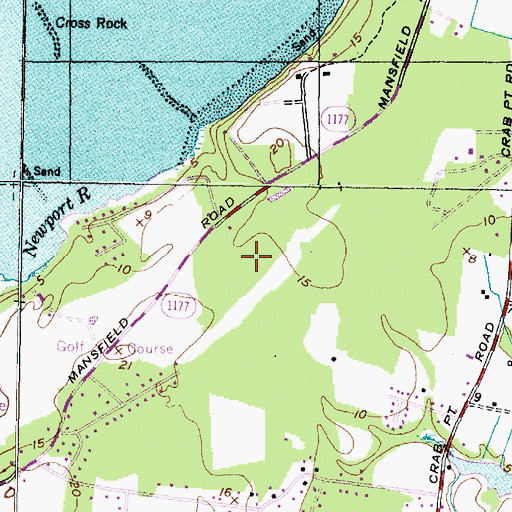 Topographic Map of Country Club East, NC