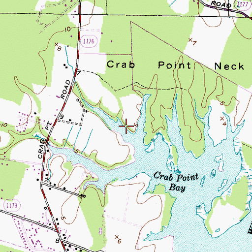 Topographic Map of Oilles Creek, NC
