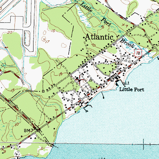 Topographic Map of Atlantic School, NC