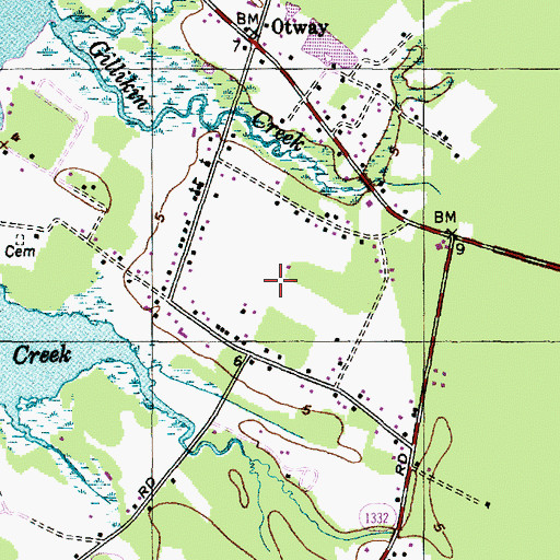 Topographic Map of Yucca Village, NC