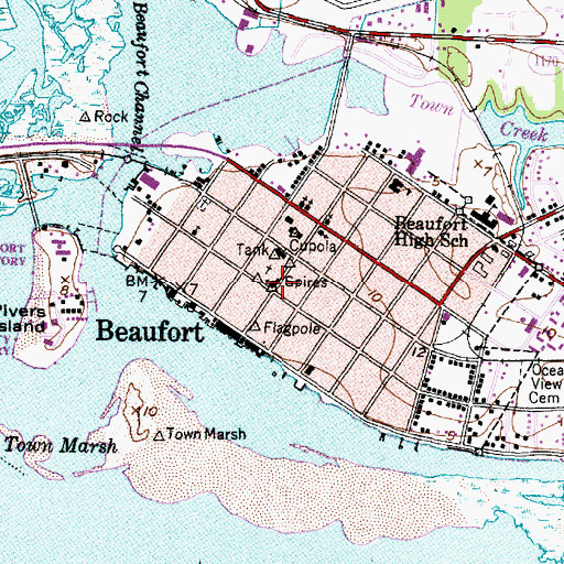 Topographic Map of Old Burying Grounds, NC