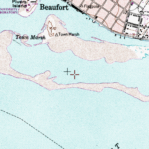 Topographic Map of North Carolina Maritime Museum, NC