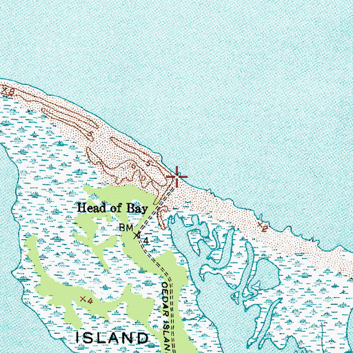 Topographic Map of Ferry Landing, NC