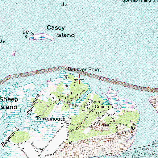 Topographic Map of Ferry Landing, NC