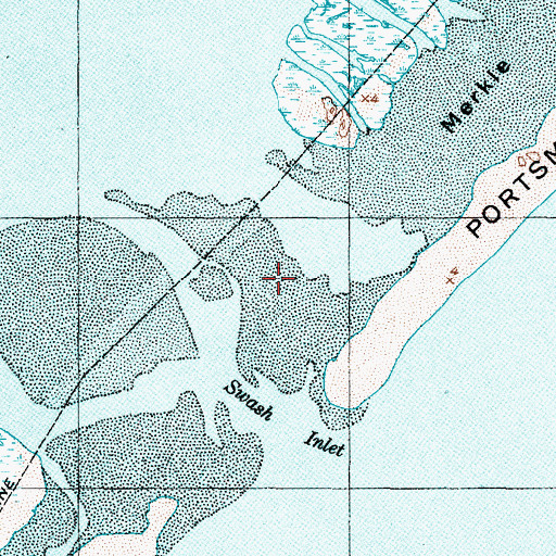 Topographic Map of Mullet Shoal, NC