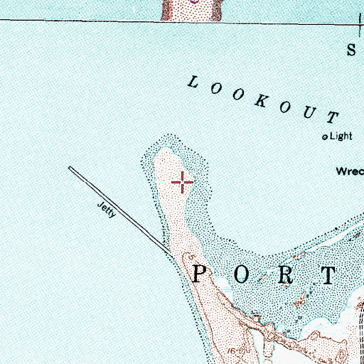 Topographic Map of Power Squadron Spit, NC