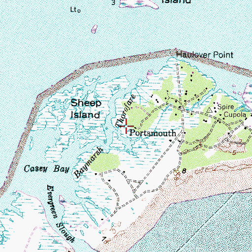 Topographic Map of Warren Gilgos Creek, NC