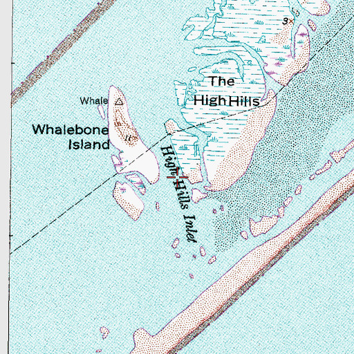 Topographic Map of Whalebone Inlet, NC