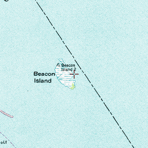 Topographic Map of Beacon Island Roads, NC