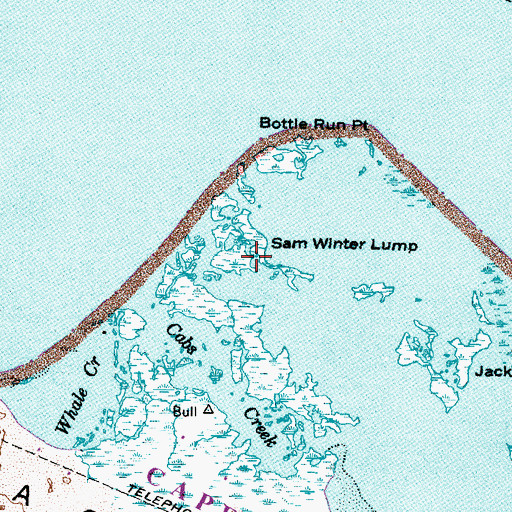 Topographic Map of Sam Winsors Lump, NC
