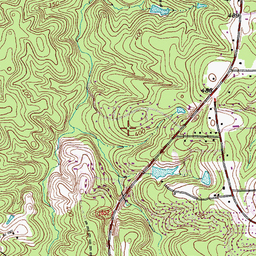 Topographic Map of Cambridge Forest, NC