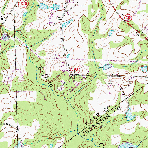 Topographic Map of Angelview, NC