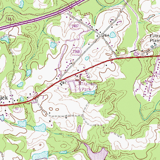 Topographic Map of Rivercrest, NC