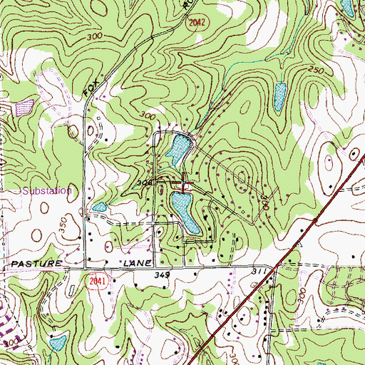 Topographic Map of Will-O-Dean Acres, NC